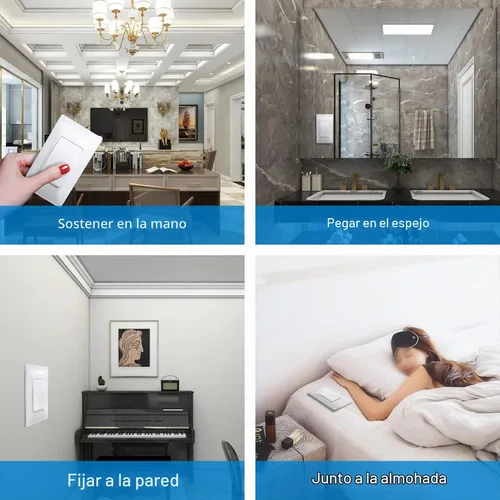 Vista 6 de Milfra Kit de interruptor de luz inalámbrico y receptor, interruptor de luz inalámbrico, no necesita WiFi para exteriores e interiores, interruptor