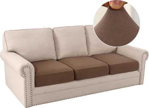 Vista 23 de H.VERSAILTEX Fundas de cojín de vellón para sofá, fundas elásticas para sillas de sala de estar, fundas de sofá modular, tela cómoda y duradera