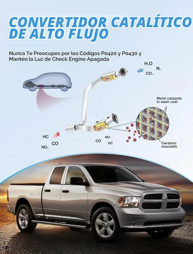 Vista 7 de Nilight Convertidor catalítico para Dodge Ram 1500 5.7L V8 2009 2010 2011 2012 2013 2014 2015 2016 (estándar EPA)