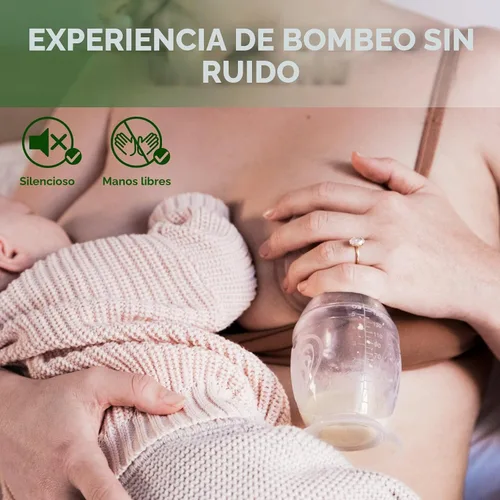 Vista 5 de Haakaa Extractor de leche manual de silicona con base 4oz/3.4 fl oz+tapa Rosa (Blush)
