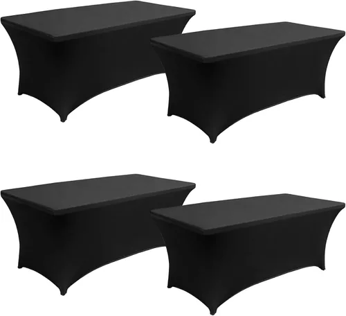 Vista 17 de Fivenl Cubierta de Mesa Mantel de Spandex de 6 Pies para Mesas Plegables Cubierta de Mesa Rectangular Ajustada Lavable Resistente a las Arrugas