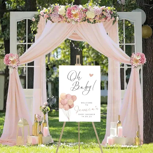 Vista 5 de Theme My Party Tablero de bienvenida personalizado para baby shower, tablero de bienvenida para baby shower, letrero de bienvenida personalizado