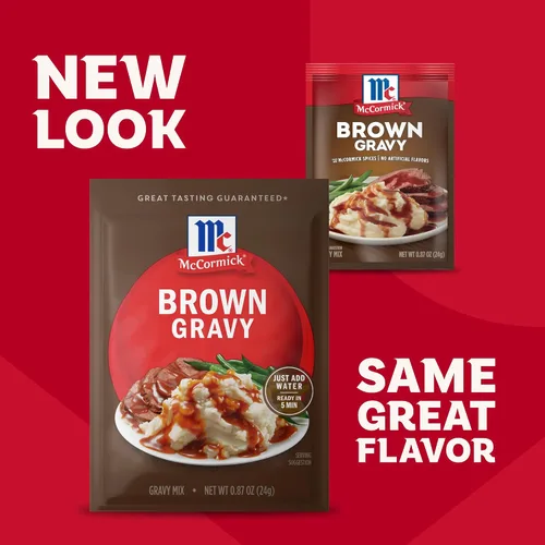 Vista 5 de McCormick - Mezcla de Brown Gravy - Sobre de condimentos, 0.87 onzas, paquete de 24