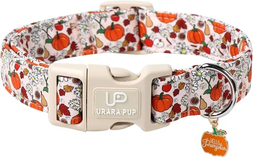 Vista 55 de Collar de perro floral azul, collar floral de algodón ajustable para primavera y verano con colgante de margarita, hebilla de liberación rápida