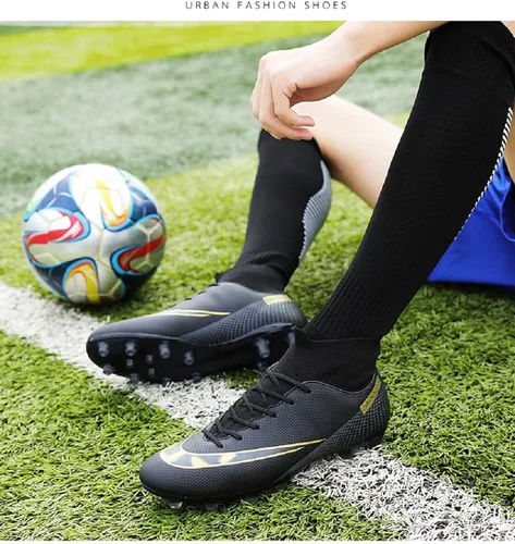 Vista 5 de World Student Games - Zapatos de entrenamiento de fútbol profesional con tacos altos, transpirables, para deportes al aire libre, TFAG