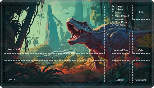 Vista 5 de Alfombra de juego con zonas para juego de cartas MTG, alfombras de juego de mesa, alfombras de juego de mesa de Magic, 61x35.5 cm, alfombra de juego