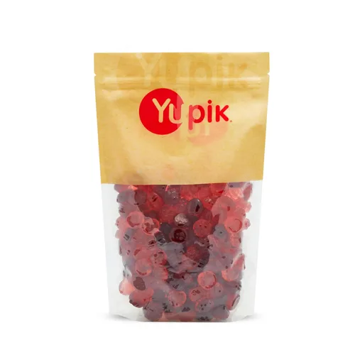 Vista 15 de Yupik Caramelos de cereza agria, 2.2 lb (35.2 oz), paquete de 6, bolas con sabor a cereza, dulces y ácidos, gomitas rojas masticables, dulces