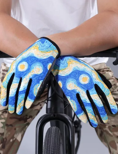 Vista 2 de INBIKE Guantes de ciclismo para hombres y mujeres, guantes de bicicleta transpirables con dedos completos, antideslizantes, pantalla táctil
