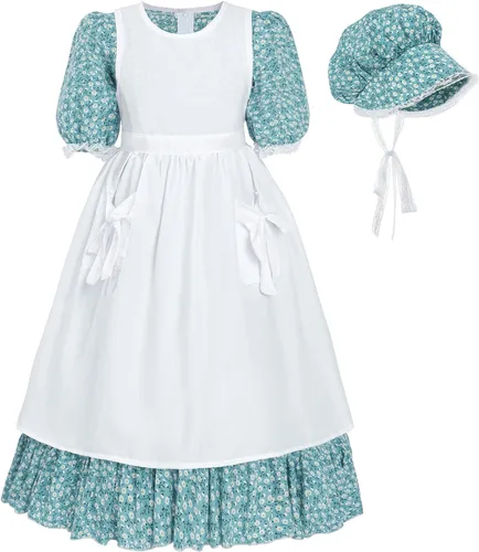 Vista 9 de Nuoqi - Vestidos de pionera para niñas, disfraz colonial