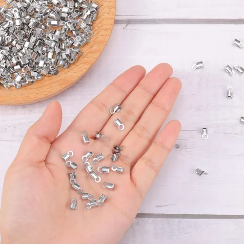 Vista 5 de Syhood 100 tapas plegables de acero inoxidable 304 para extremos de cable