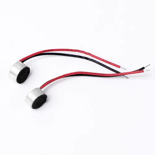 Vista 3 de uxcell 10 micrófonos de condensador electret de 2 cables de 0.236 in x 0.138 in con conector de 0.138 in, micrófono estéreo de alta sensibilidad