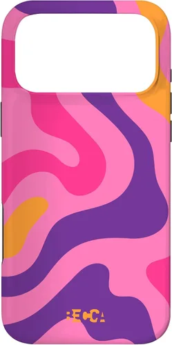 Vista 22 de Retro Liquid Swirl Groovy Abstract Pattern Wave Purple Phone Case for iPhone 17