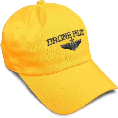 Vista 32 de Gorra de béisbol suave, dron, piloto, gris, bordado, insignias, ovnis, algodón, para papá veterano, sombreros para hombres y mujeres Aqua Design Only