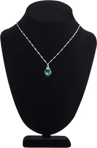 Vista 4 de Polmart P26-BL Collar Busto, Terciopelo Negro, 10