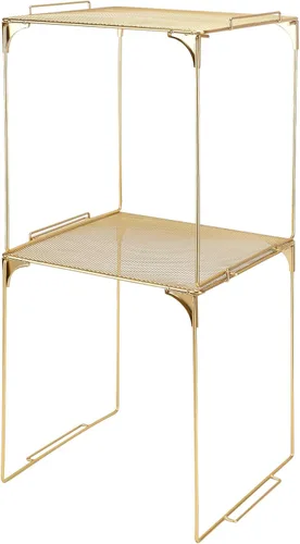 Vista 12 de Estante organizador de casillero apilable extra para casillero escolar, organizador de armario de almacenamiento, accesorios adecuados para la Negro