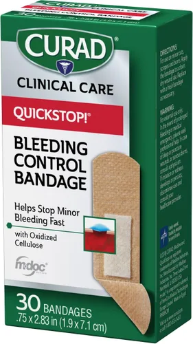 Vista 3 de CURAD QuickStop! Vendajes de tela flexible, 0.75 x 2.83 pulgadas, 30/caja, una caja