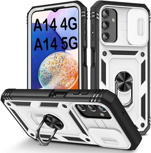 Vista 157 de PASNEW Funda militar para iPhone 13 Pro Max, cubierta de cámara deslizante y soporte de anillo de metal de 360°, carcasa rígida multicapa resistente