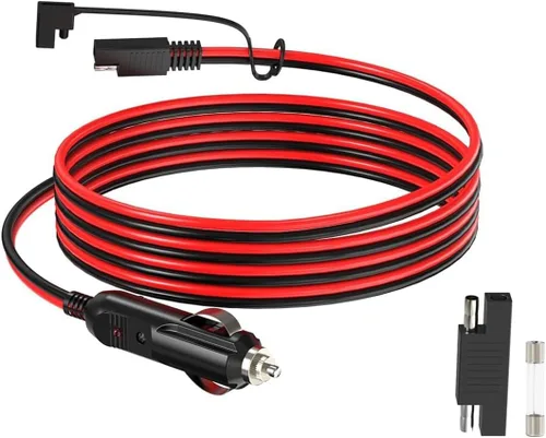 Vista 12 de ELFCULB Male to Male Cigarette Lighter Cable 14AWG 5FT 12V macho a macho