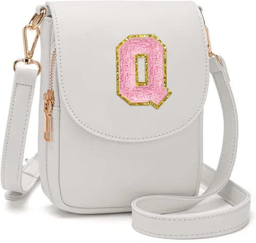Vista 70 de Viverte Bolso Cruzado para Niñas Adolescentes Pequeñas, Bolso Inicial para Celular, Pequeña Cartera para Niños Pequeños, Bolso de Cuero con Tres