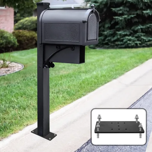 Vista 3 de 2 paquetes de placas de anclaje de poste 4x4 - Ideal para barandillas de cubierta, valla de madera, base de poste, poste de valla, poste de buzón