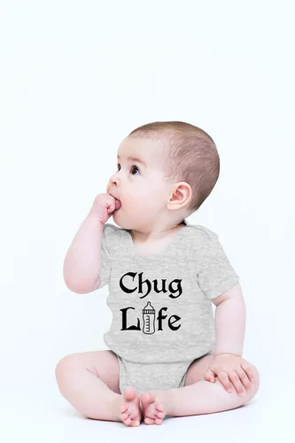 Vista 2 de CBTwear Chug Life - Ropa de bebé - Divertidos trajes para recién nacidos para bebés