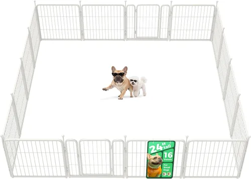 Vista 90 de FXW Rollick - Corralito para perros para patio, campamento con casa rodante, patentado, 24 pulgadas, 2 paneles Fácil instalación, resistente