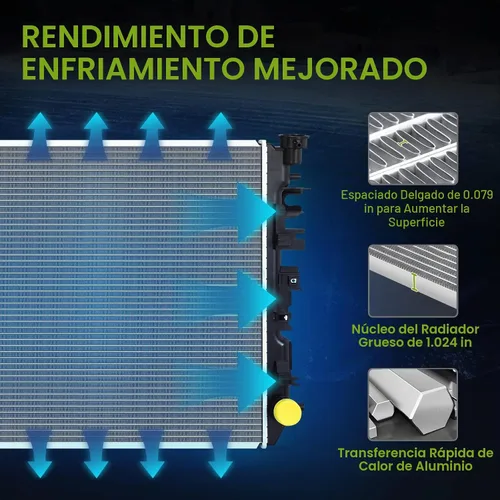 Vista 5 de AUTOSAVER88 Radiador compatible con Ram 1500 2009-2018 Ram 2500 2011-2013 3500 3.6L 3.7L 4.7L 5.7L V6 V8