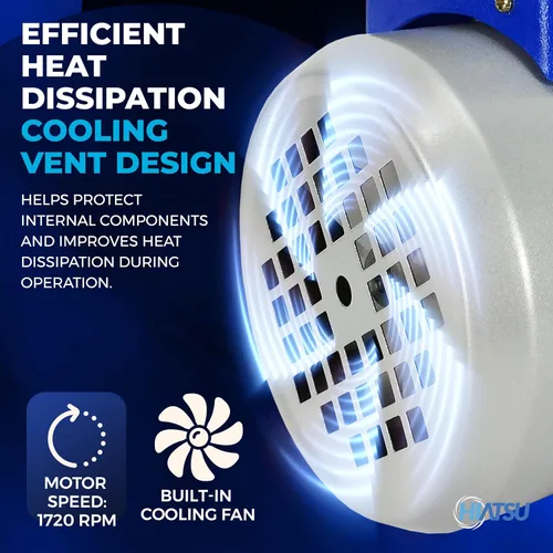 Vista 5 de Hiatsu Bomba de vacío de 4 CFM para sistema de aire acondicionado - Bomba de vacío HVAC - Bomba de vacío de aire acondicionado automotriz de 1/4 HP