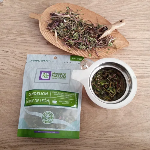 Vista 4 de Té de raíz de diente de león asado - Té de hierbas - Para el mantenimiento de la buena salud - Zip-Lock (1.06 oz) 1.05oz - Diente de Leon Te 100%