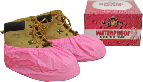 Vista 2 de ShuBee Waterproof Shoe Covers Slip-Resistant Disposable for Construction, Indoor Carpet Floor Protection - 40 Pair