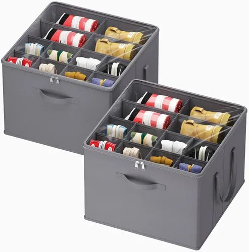 Vista 20 de Lifewit Organizador de almacenamiento de zapatos para armario para 12-16 pares, contenedor de almacenamiento grande de tela con cubierta