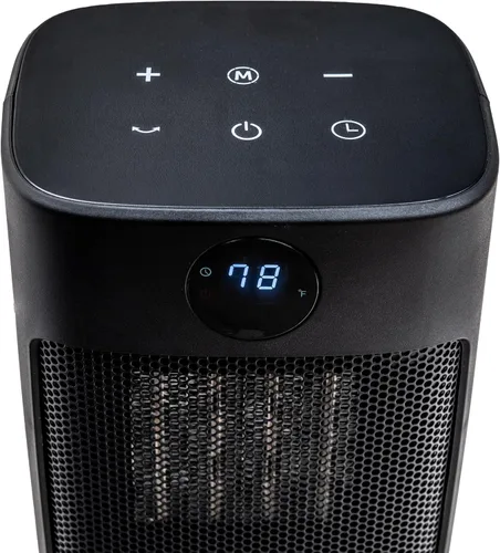 Vista 6 de Comfort Zone Calentador oscilante de escritorio de 1500 W, calentador de espacio de cerámica portátil con control remoto, termostato digital