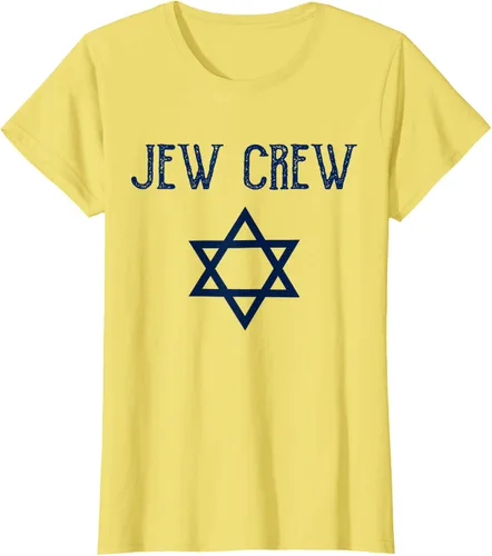 Vista 45 de Camiseta Jew Crew Jewish Star, gris, S
