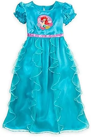 Vista 2 de Tienda de Disney Las Niñas Ruffled Princess Ariel camisónLittle Mermaid pijamas