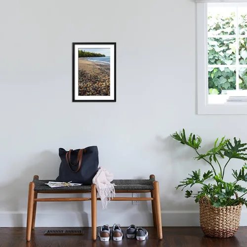 Vista 4 de ART.COM Impresiones artísticas enmarcadas para pared, Michigan, Pictured Rocks National Lakeshore, Au Sable Point and Lake Superior por Jamie & Judy