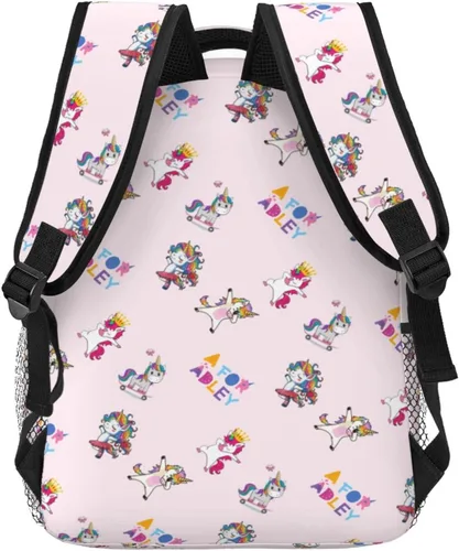 Vista 4 de hgxim Mochila escolar rosa patrón ligero ocio bolsa 3d impresión gran capacidad patrón ocio bolsa viaje, Rosado, Moderno" o "Personalizado