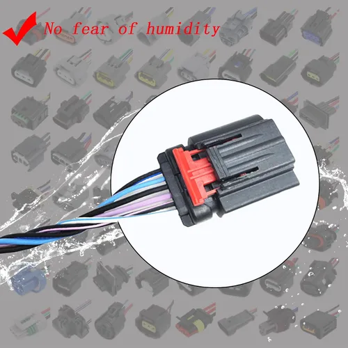 Vista 2 de Conector de arnés de sensor de flujo de aire masivo 3L3A-12B579-BA MAF0012 Reemplazo para Ford F150 F250 E150 E250 E350 Lincoln Mercury E150 Escape