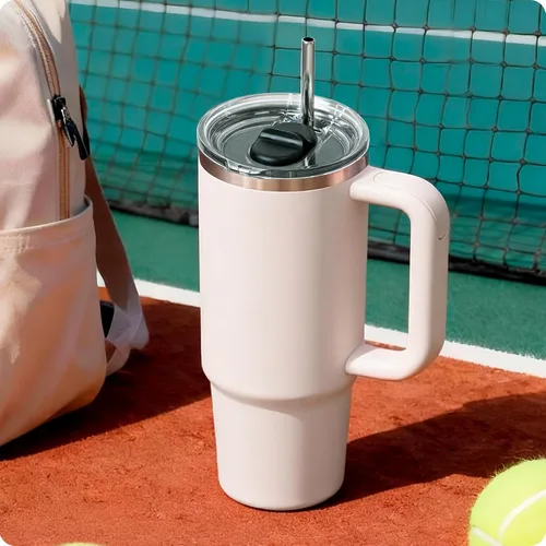 Vista 2 de Tapa de repuesto de 30 onzas para Stanley Quencher H2.0 FlowState Tumber, tapa a prueba de fugas apta para vaso Stanley Cup, cubierta de vaso 1