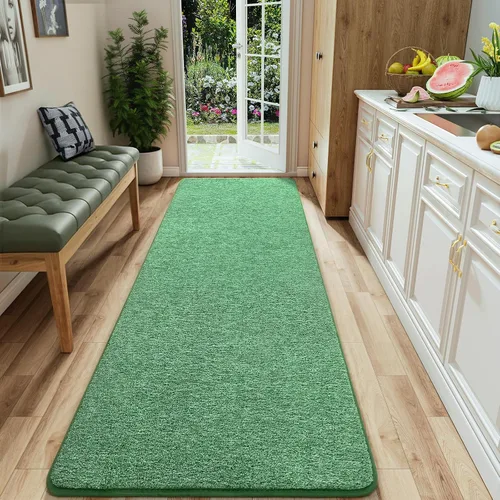 Vista 33 de AROGAN Alfombra Shag de Pasillo de 2 x 4 pies para pasillos, alfombras lavables con espuma viscoelástica para dormitorio, entrada