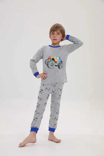 Vista 2 de Pijamas para niños pequeños, ropa de dormir de algodón de 2 piezas, conjunto de pijamas para niños de 2 a 7 años