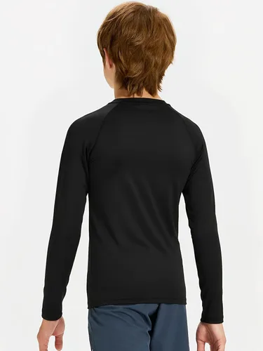 Vista 3 de Devoropa - Camiseta de compresión para niños pequeños, camiseta de fútbol y béisbol de manga larga, camiseta interior deportiva de secado rápido
