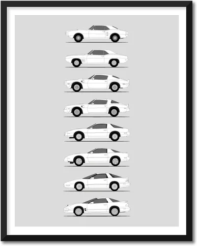Vista 7 de Idea Network Póster hecho a mano compatible con Pontiac Print for Best of Pontiac (Fiero, G8, Solstic, Firebird, GTO, Grand Prix, Sunfire)
