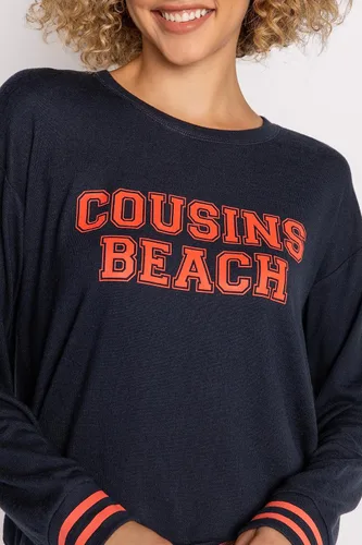 Vista 4 de The Summer I Turned Pretty Conjunto de pijama de sudadera a juego con estampado bordado Salvage para mujer