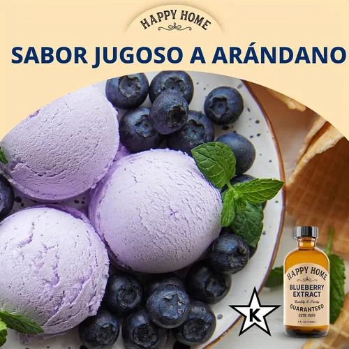 Vista 6 de Happy Home Sabor natural de arándanos premium - Certificado Kosher, 4 onzas.