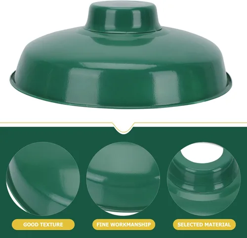 Vista 7 de Cabilock Cubierta de lámpara esmaltada, pantalla de lámpara de mesa, 1 juego de pantalla de lámpara industrial vintage, pantalla de lámpara