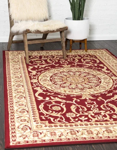Vista 11 de Unique Loom colección Versailles - Alfombra de área con patrón de medallón, motivo floral; estilo tradicional clásico