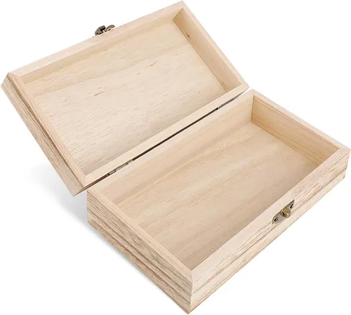 Vista 8 de Mama Bear Wooden Storage Box Rectangular Keepsake Box Organizer Jewelry Box Holder Gift Boxes for Home Storage Container