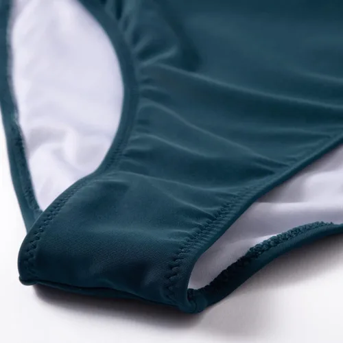 Vista 64 de MOOSLOVER Traje de baño de dos piezas con corte alto y cintura alta para mujer