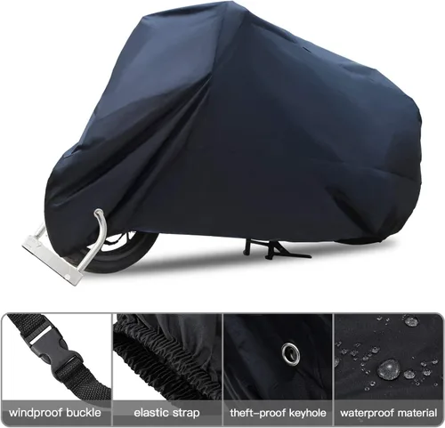 Vista 2 de Rich Choices Funda pequeña para patinete de motocicleta, impermeable, para exteriores, protección UV, protección contra la lluvia, para todas