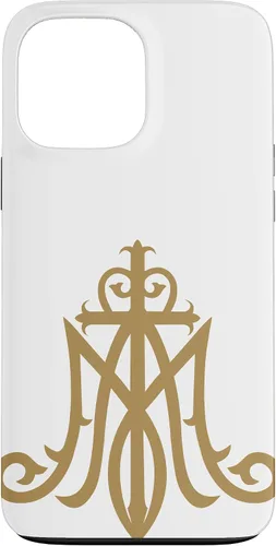 Vista 24 de Funda católica con monograma para iPhone 16 Virgin Mary Insignia Ave Maria